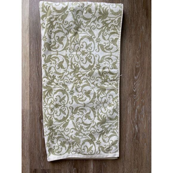 Fieldcrest Botanical Green and Cream Bath Towel - Picture 6 of 6
